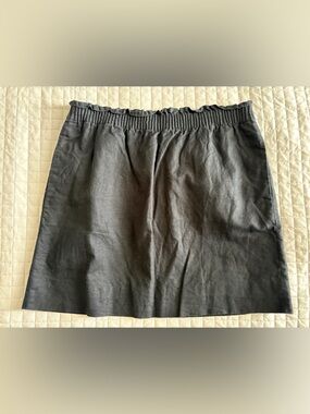 J. Crew Factory Linen-Cotton Sidewalk Mini Skirt